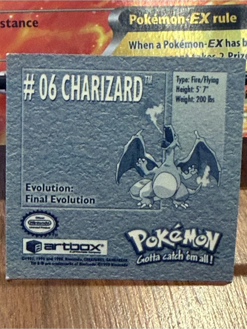 Pokemon Charizard Framed Holographic Card - Orange, Yellow, Black